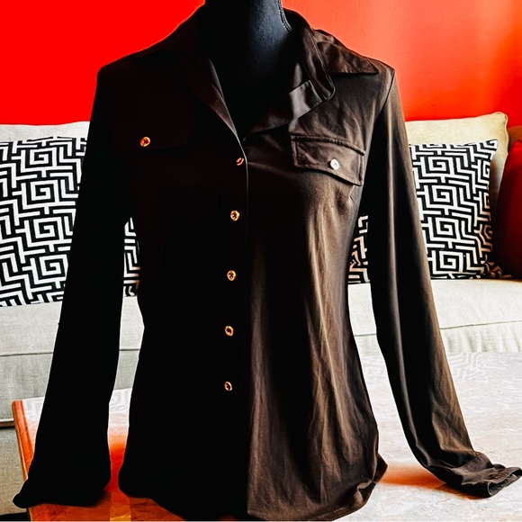 Kasper Tops - Kasper Button Front Blouse